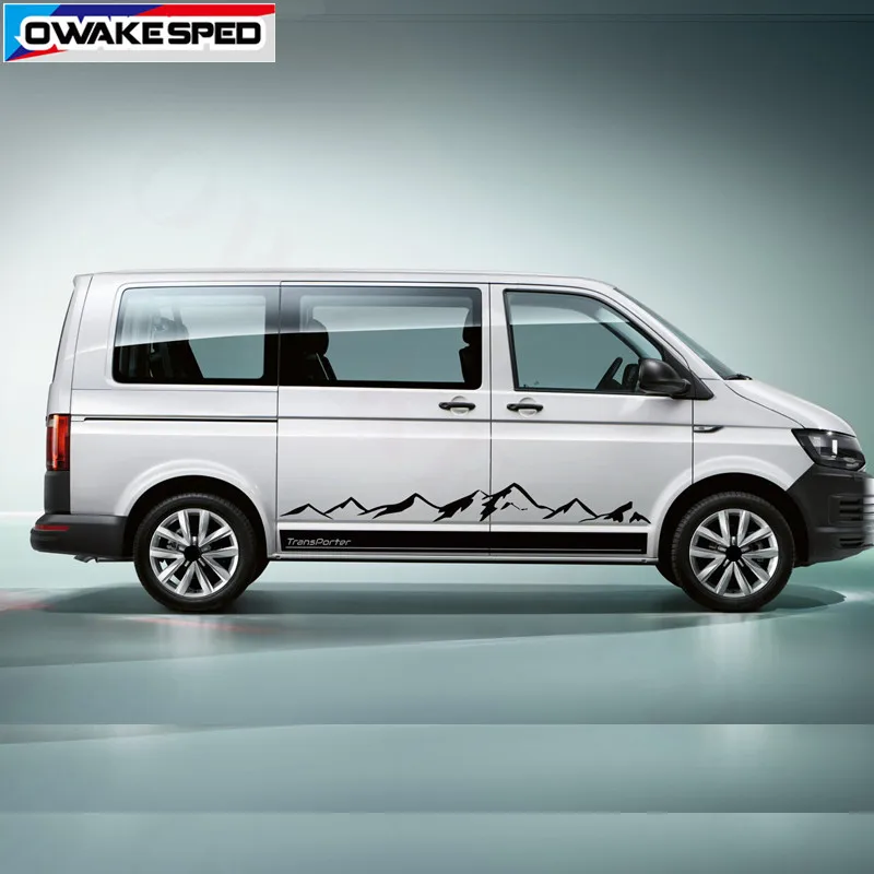 Наклейка для автомобиля с изображением гор Volkswagen Transporter T4 T5 T6 занятий спортом на