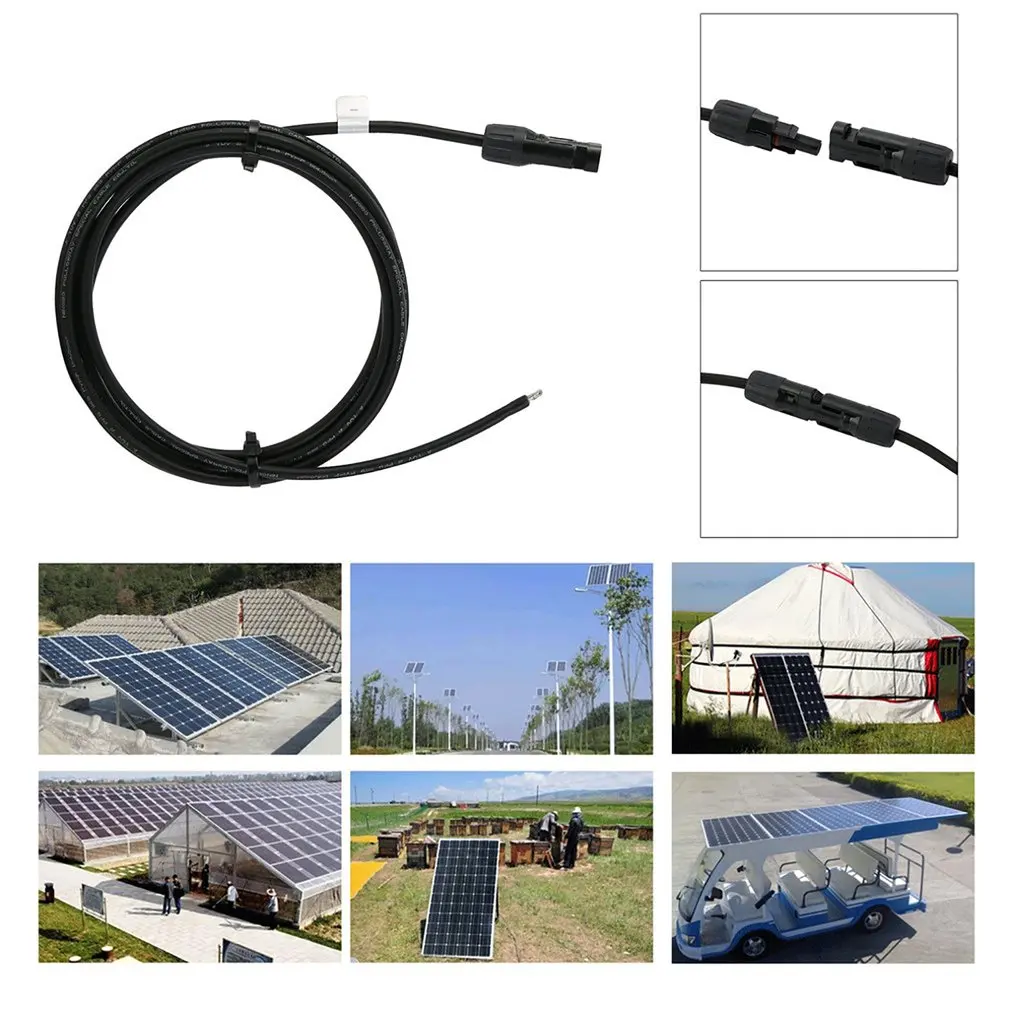 Соединительный кабель 4mm2 1 м-10 м кабель для солнечных модулей кабель MC4 Разъем монтируется Панели солнечные MC4 фотоэлектрических Extension Line