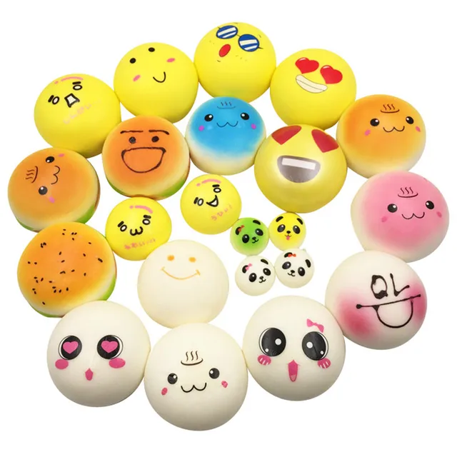 Kawaii Cute Jumbo Squishy Bun Emoji Face Smiley Bread Cake Panda