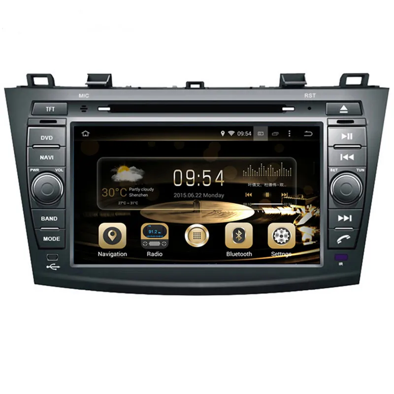 Top Octa Core 4G RAM 64G ROM Android 9.0 Car DVD Multimedia Player Auto GPS Navigation for MAZDA 3 2010- 11