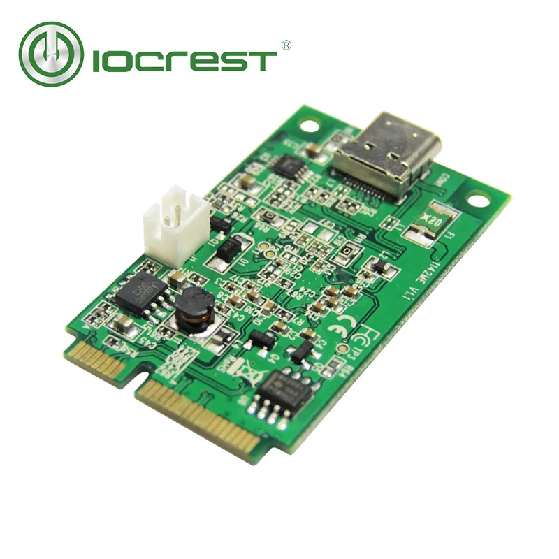  IOCREST ASM1142 chipsatz Mini PCI Express zu 1 port USB3.1 Typ-C Host expansion Controller Karte mi