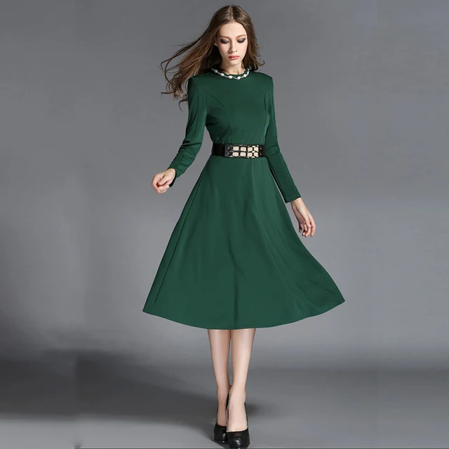 Formal Midi Dress with Sleeve