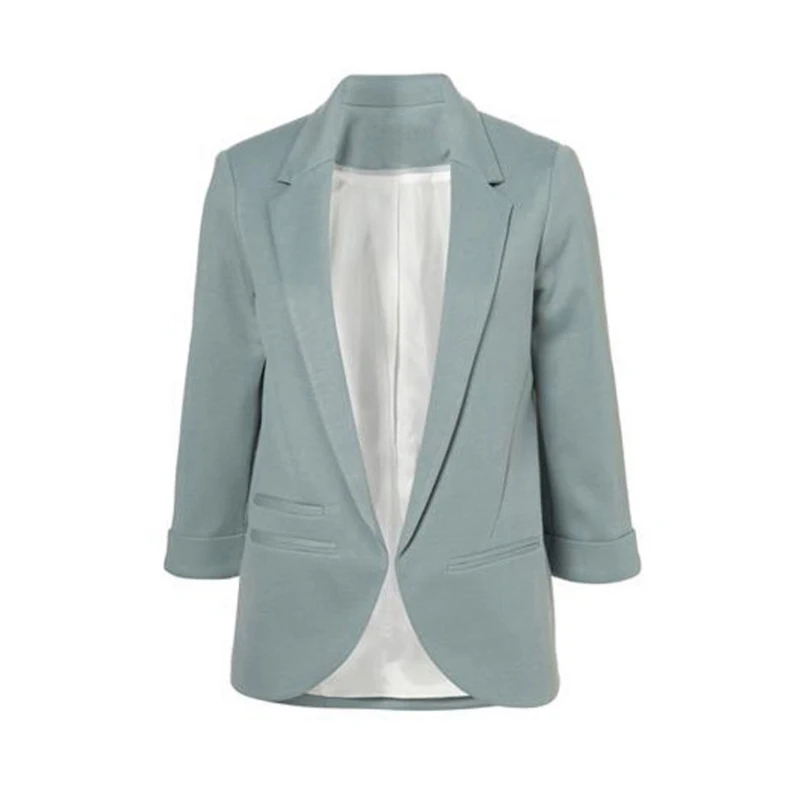 LARGERLOF Plus Size Blazer Women Three Quarter Ladies Blazer Slim Fit Simple Women Blazers And Jackets BR55002 LARGERLOF Plus Size Blazer Women Three Quarter Ladies Blazer Slim Fit Simple Women Blazers And Jackets BR55002