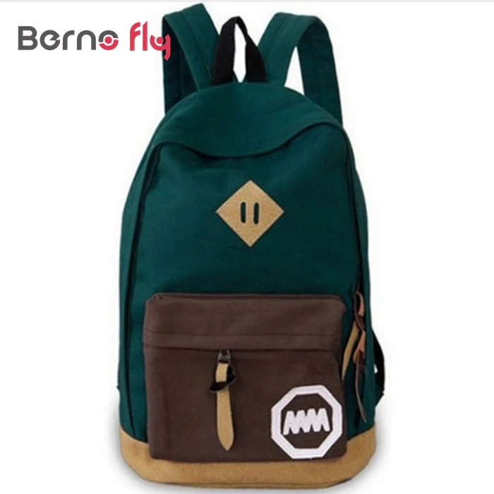 

2016 Women Backpack casual travel bag Fashion School Bag 6 colors Canvas Shoulder Bags Solid softback bags for girls