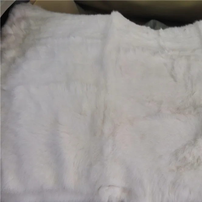 

50cm * 110cm Black White real rabbit fur Stitching skin genuine fur fabric wholesale