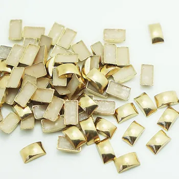 

Rivets For Bags Hot-Fix Spike Studs Rectangle Decorative Rivets Plating Metal Punk Spikes Gold/Antique Copper Studs Craft SINUAN