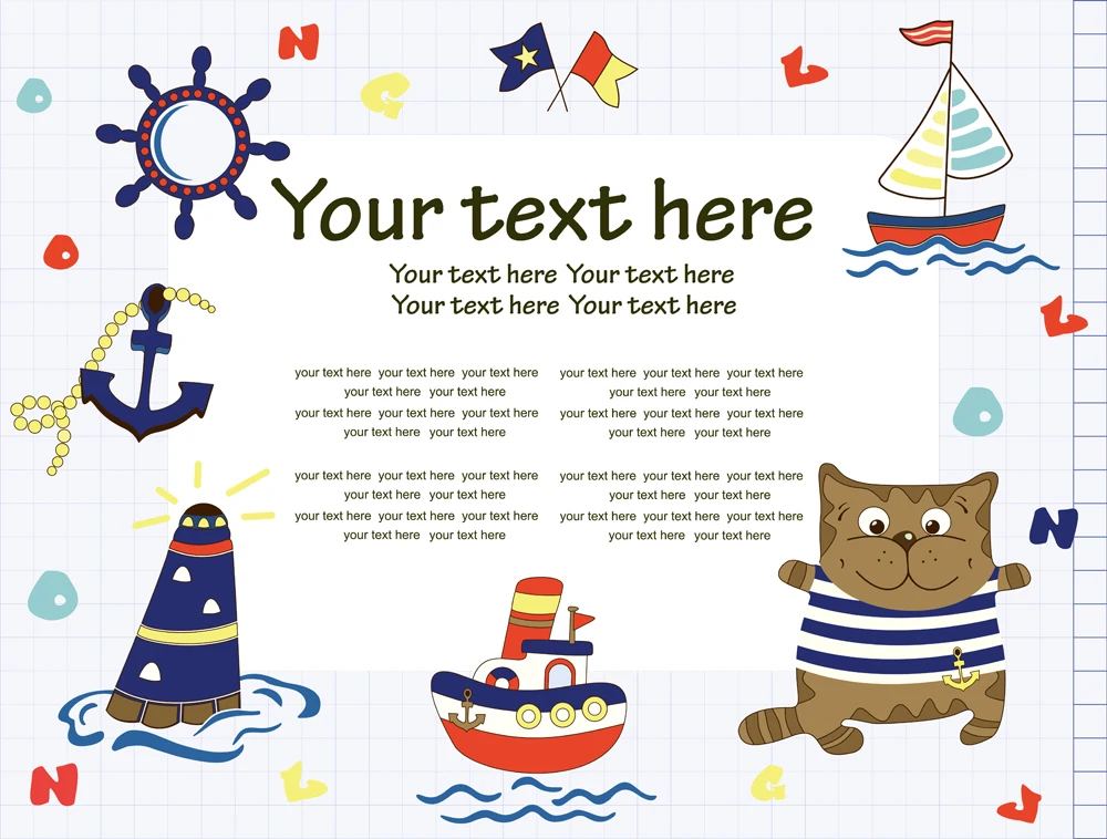 HUAYI Photo Backdrops Navigation Background For Childrens' Party Ship Helm Cartoon Stidios XT-7359 | Электроника