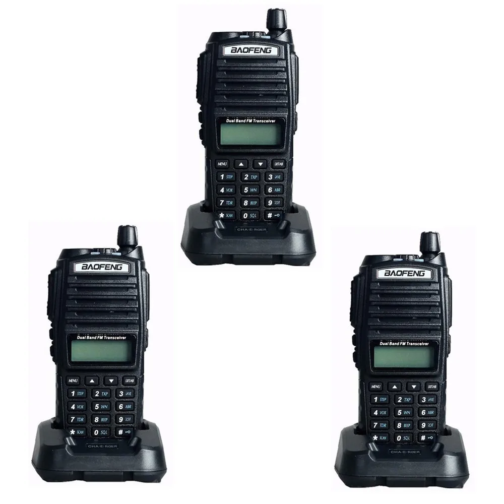 bilder für 3 stücke BaoFeng UV-82 Dual-Band 136-174/400-520 MHz FM Ham Zwei-wege-radio, Transceiver, Pofung dual PTT walkie talkie BF-UV82 UV82 bilder für 3 stücke BaoFeng UV-82 Dual-Band 136-174/400-520 MHz FM Ham Zwei-wege-radio, Transceiver, Pofung dual PTT walkie talkie BF-UV82 UV82