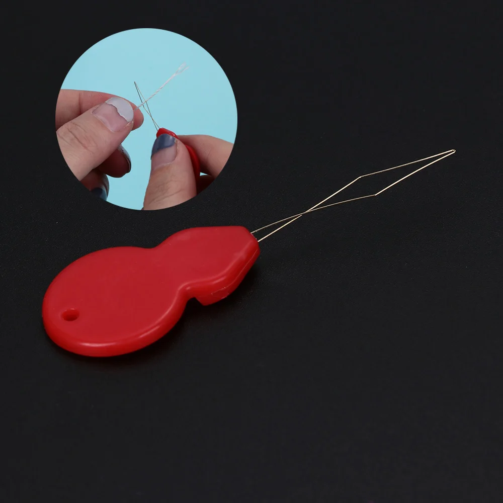 

10 pcs Sliver Bow Wire Needle Threader Hand Machine Bow Wirestitch Sewing Stitch Insertion Tool Plastic Wire Needle Sewing Tool