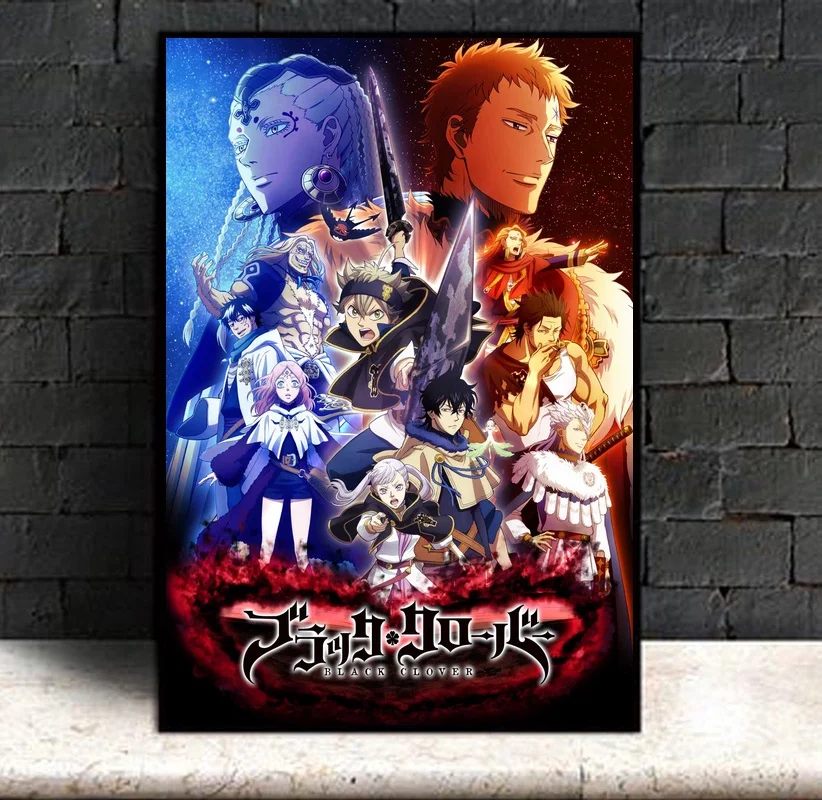 

Black Clover Japanese Anime Poster Silk Fabric Cloth Prints Painting Home Decor