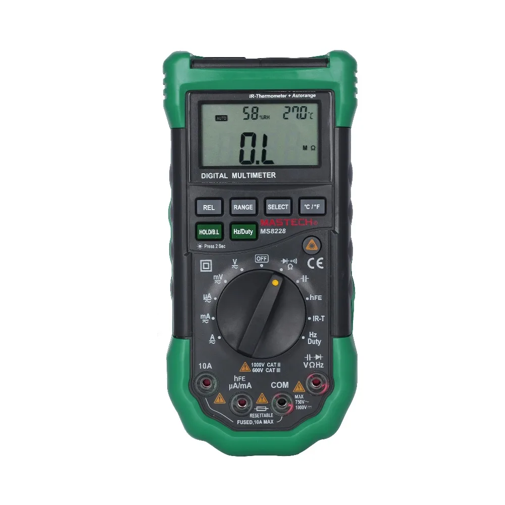 

MASTECH MS8228 Automatic range 4000 Counts professional electrical digital multimeters IR Thermometer Relative Humidity Tester