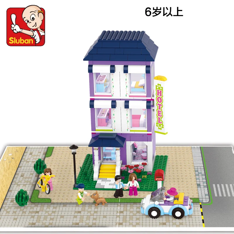 

S Model Compatible with B0531 542pcs Girl Youthotel Models Building Kits Blocks Toys Hobby Hobbies For Boys Girls