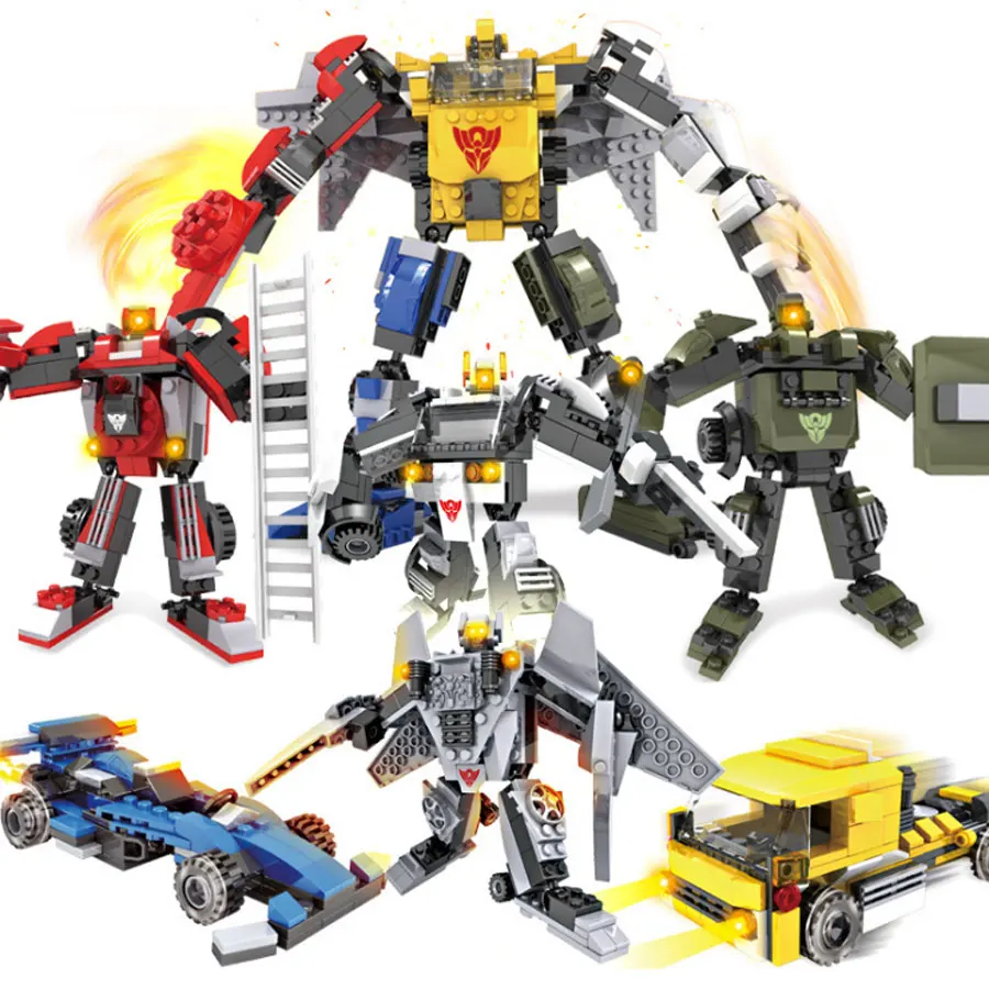 

COGO 6 in 1 Truck Deformation robot Car Action figure Model Toys Boys Chariot Robots Toys Children Present For Christmas