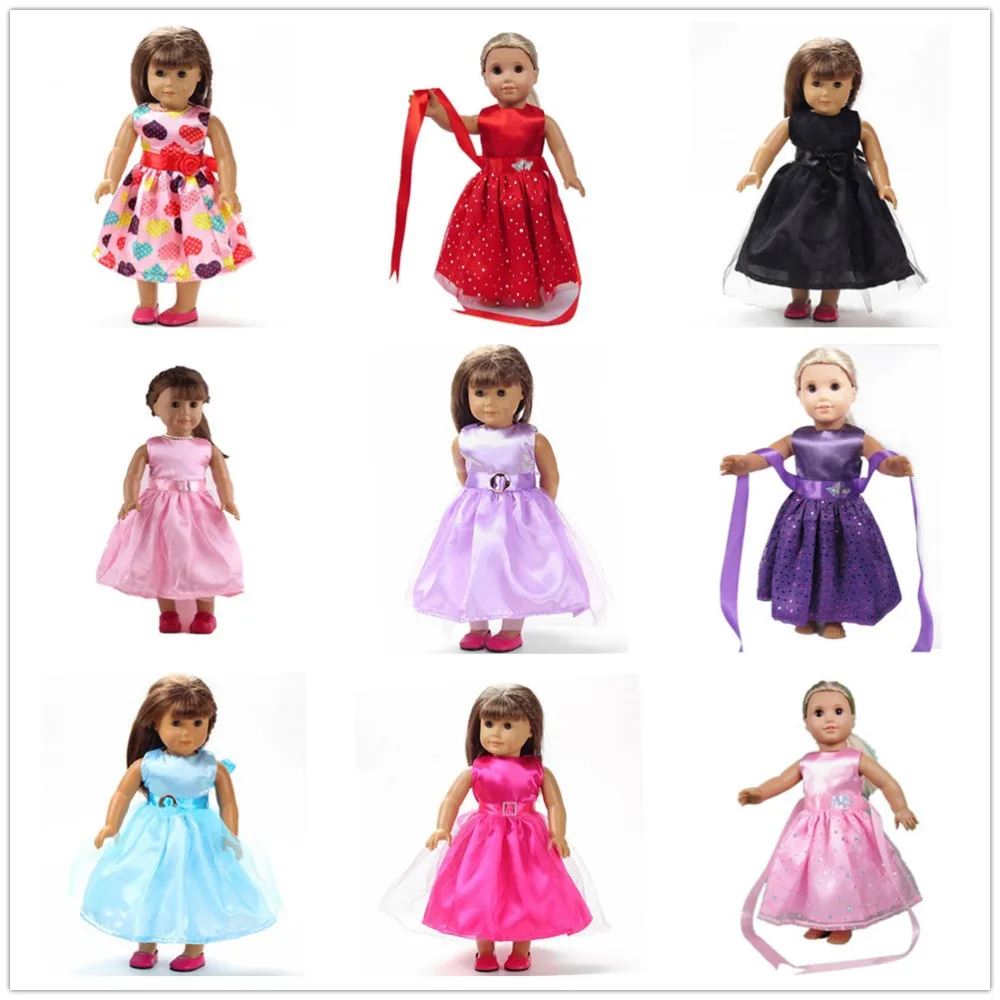 9 Colors American Girl Doll Dress 18 Inch Doll Clothes And Accessories Dresses american-doll-clothes : image 9 Colors American Girl Doll Dress 18 Inch Doll Clothes And Accessories Dresses american-doll-clothes