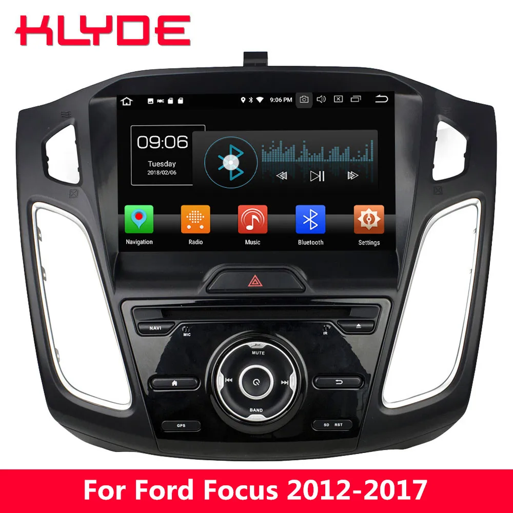 KLYDE 9 "ips 4 г WI-FI Android 8,0 Octa Core PX5 4 ГБ Оперативная память 32 ГБ Встроенная память автомобильный DVD мультимедийный плеер Радио стерео для Ford Focus 2012-2017