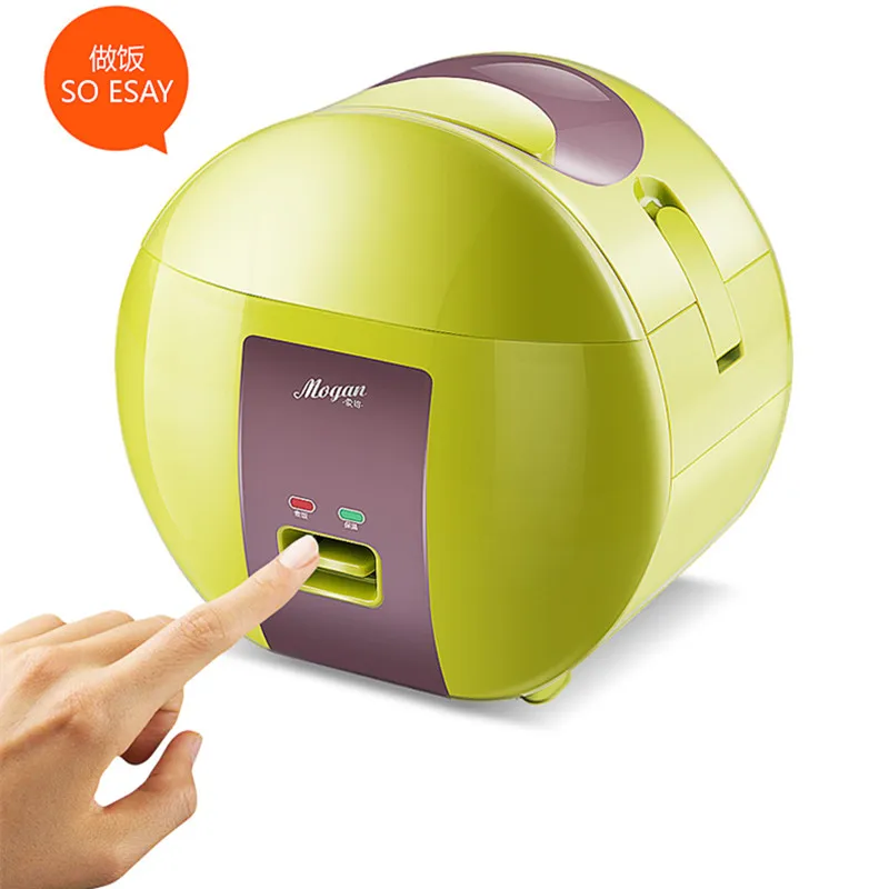 220v Mini Portable Electric Rice Cooker Cute Green Lunch Box Heating Rice Lunch For Student Officer Mini Multifunctional Cooker