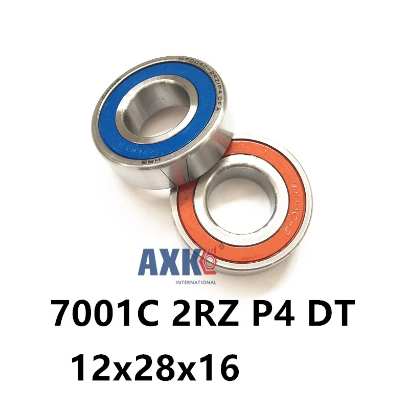 1 Pair AXK 7001 7001C 2RZ P4 DT 12x28x8 12x28x16 Sealed Angular Contact Bearings Speed Spindle Bearings CNC ABEC-7 nowley nowley 8 7001 0 3