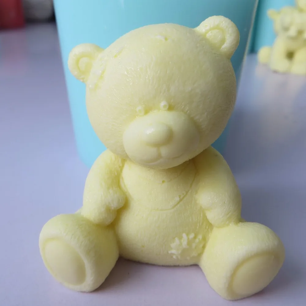 PRZY 3d плюшевая силиконовая форма Медведь для помадки полимерные глиняные формы