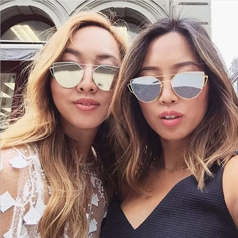 Cat eye Women Sunglasses Women Brand Design Mirror Flat Rose Gold Vintage Cateye Sun glasses For Women lady Eyewear HTB1sjd6NpXXXXbdXXXXq6xXFXXXd - Cat eye Women Sunglasses Women Brand Design Mirror Flat Rose Gold Vintage Cateye Sun glasses For Women lady Eyewear