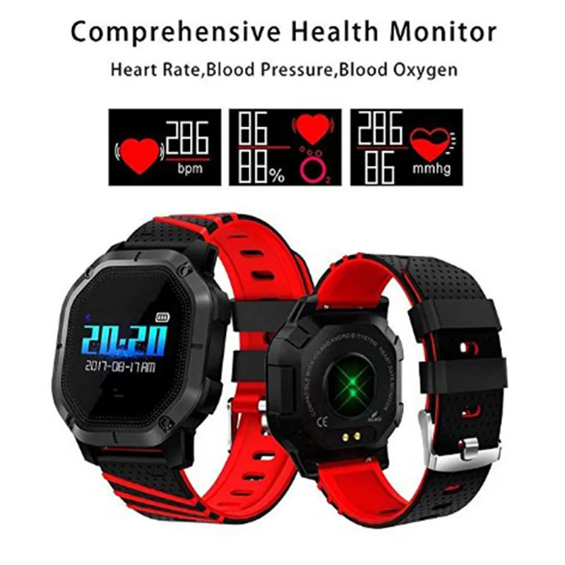YOLORD IP68 Professional Waterproof Blood Pressure Heart Rate Sleep Tracker Metal Wristband Smart Bracelet Band Multiple Modes