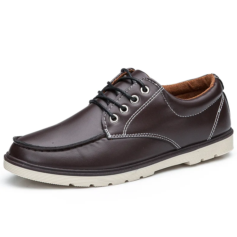 

The New Men's Shoes Breathable Microfiber Leather Men'S Casual Shoes British Business Men Black Blue Orange White Leather Shoes