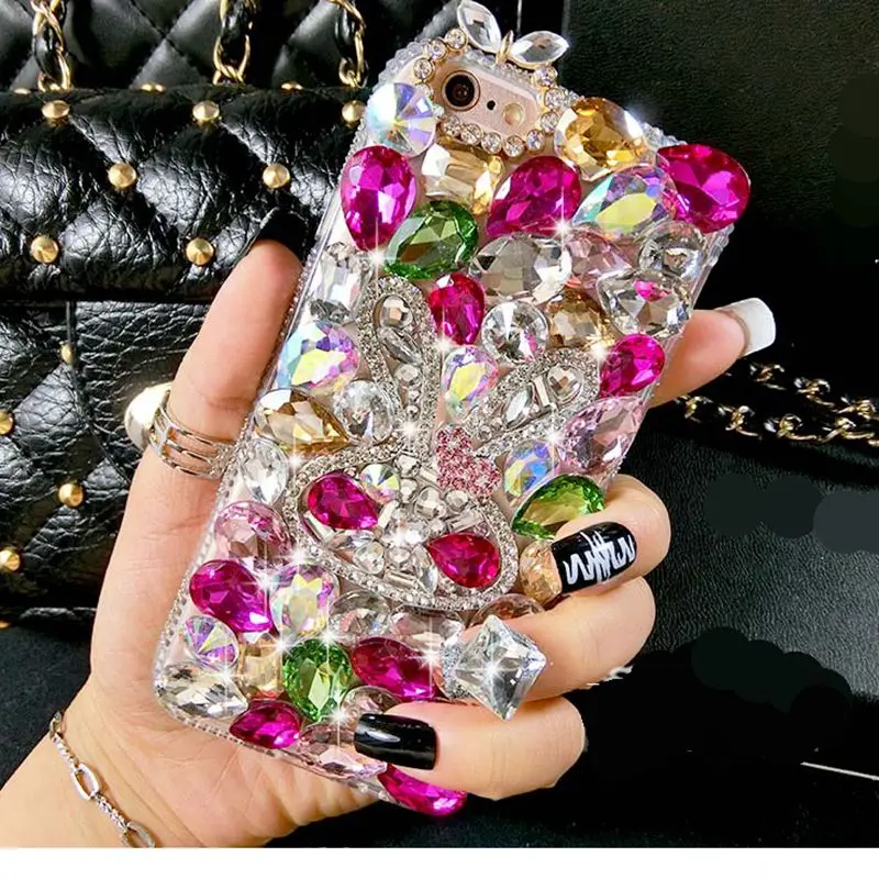 

Luxury Rabbit diamond crystal stone phone case cover For Samsung galaxy j2 j4 j5 j6 j7 a5 a6 a7 a8 2017 2018 prime plus pro
