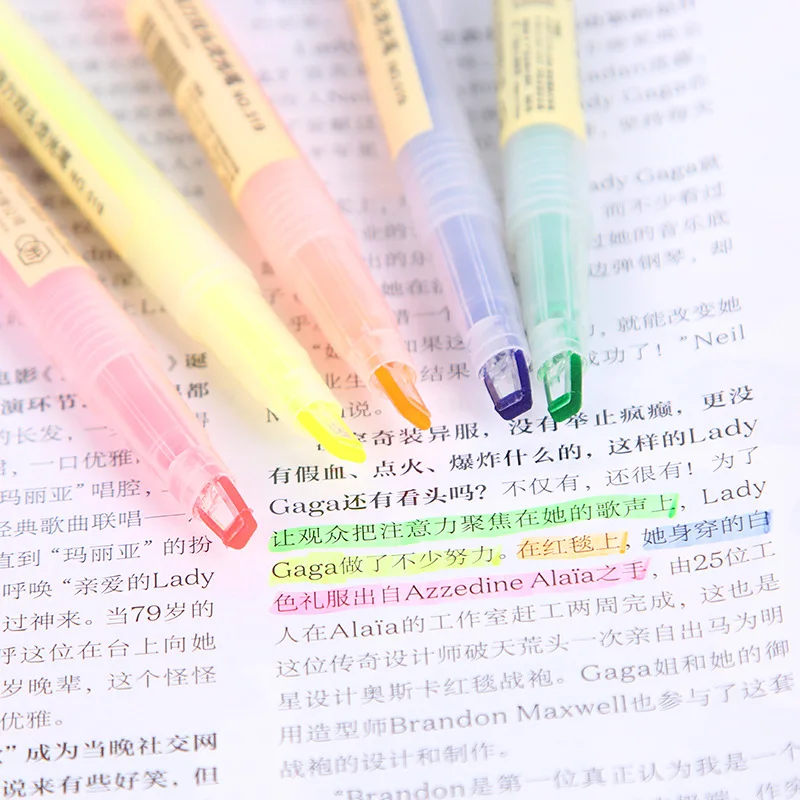 Милый цветной маркер креативные ручки-маркеры с двойной головкой для рисования граффити детский подарок корейский Канцтовары офисный школьный инвентарь