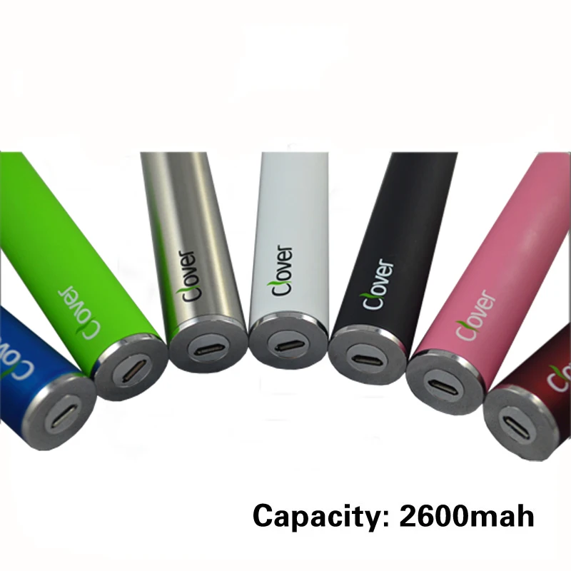 Clover 2600mAh электронная сигарета батарея USB сквозная электронная сигарета вейп ручка Клевер корень 510 нить испаритель M16 M14 Atom