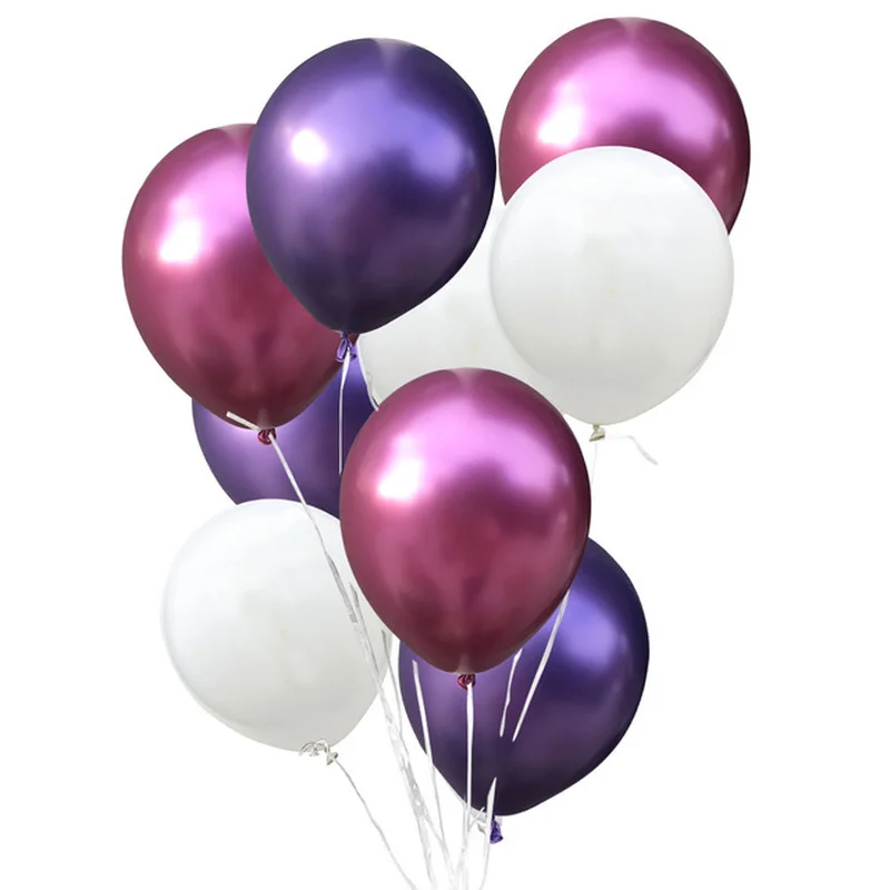 

10pcs 12inch Mix Color Metallic Color Latex Balloons Baby Shower Birthday Party Decor Wedding Decoration Inflatable Air Balloons