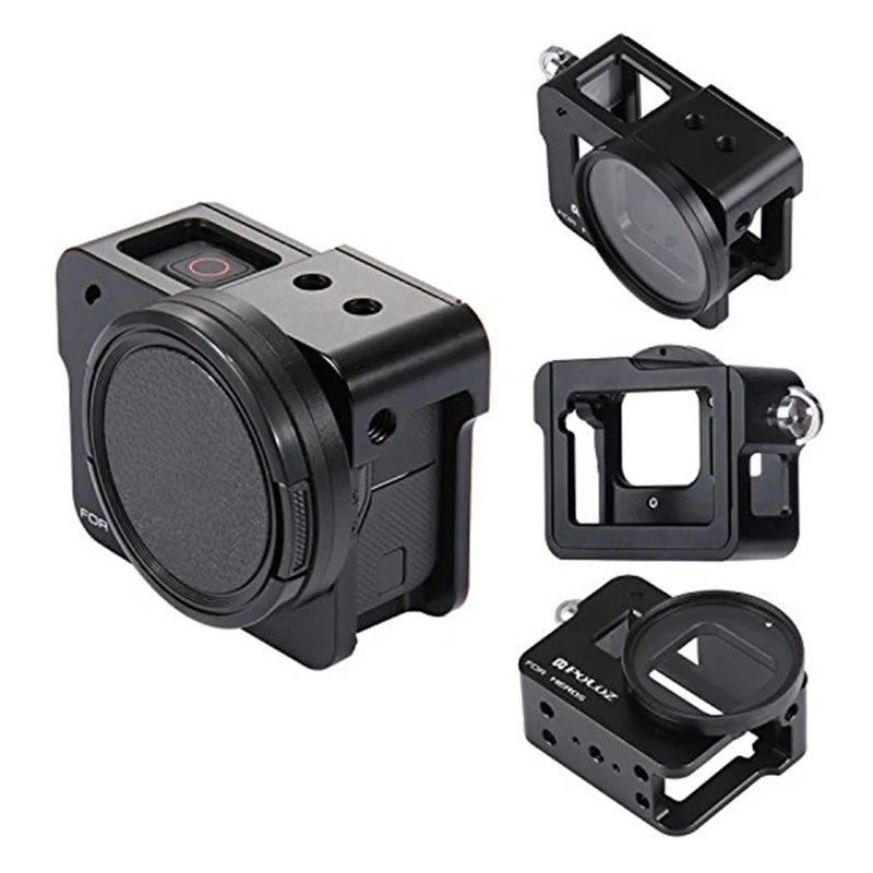 PULUZ для GoPro New Hero() GoPro HERO6/5 CNC корпус из алюминиевого сплава корпус Защитная клетка с рамкой и 52 м