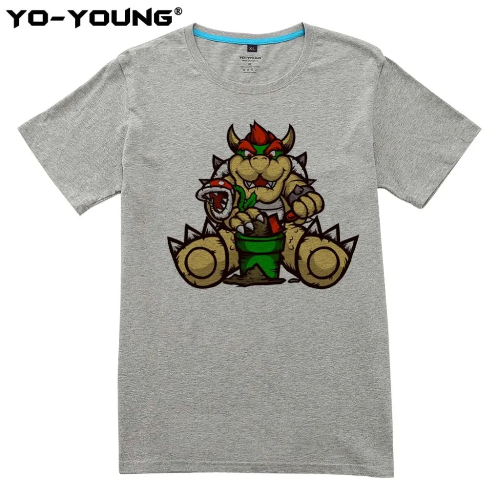 Новые мужские футболки Супер Марио коопа Bowser забавная футболка с дизайном
