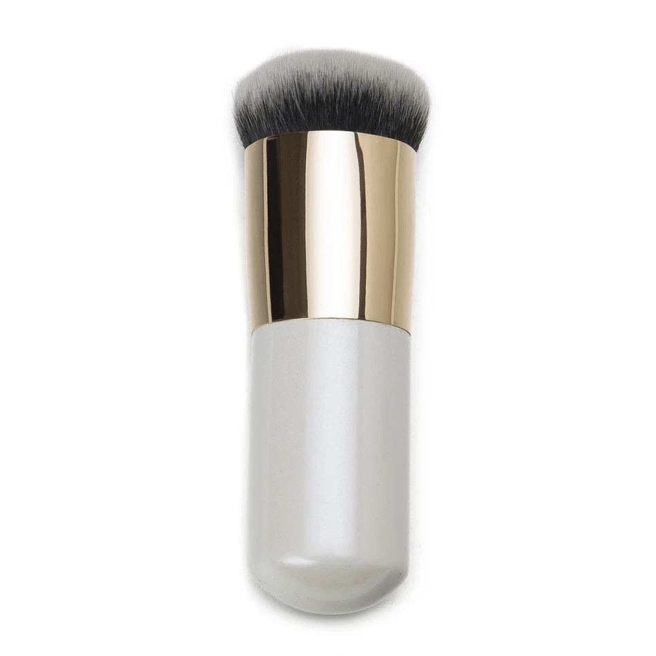 Pearly White Handle Short Dome Shape Foundation Brush 30 Seconds Makeup