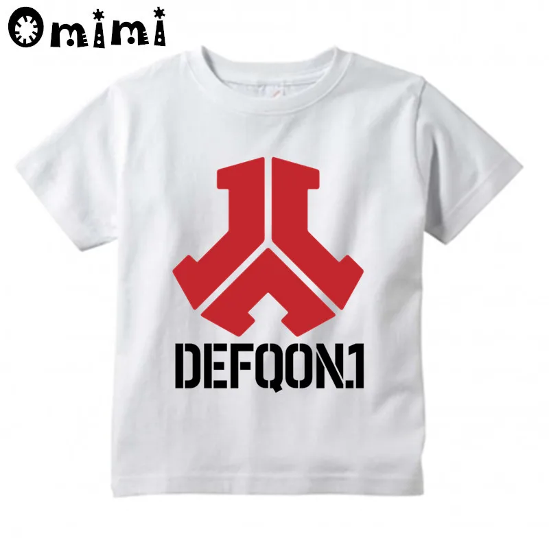 

Children Defqon 1 Design Tops Boys/Girls Casual T Shirt Kids Cool White T-Shirt