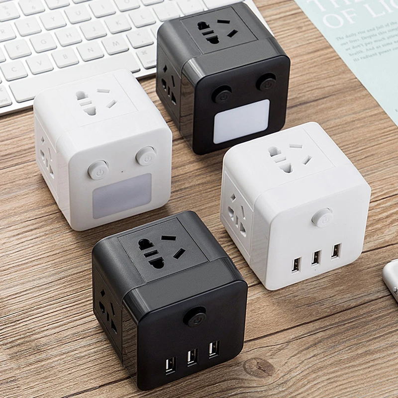 Power Socket Plug Adapter with 3 USB Port Multifunctional Smart Home