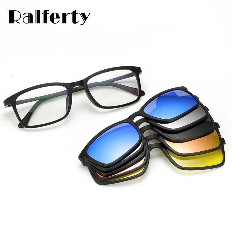 Ralferty Ultra light Polarized Clip On Sunglasses Men Women Eyewear Eyeglass Frames