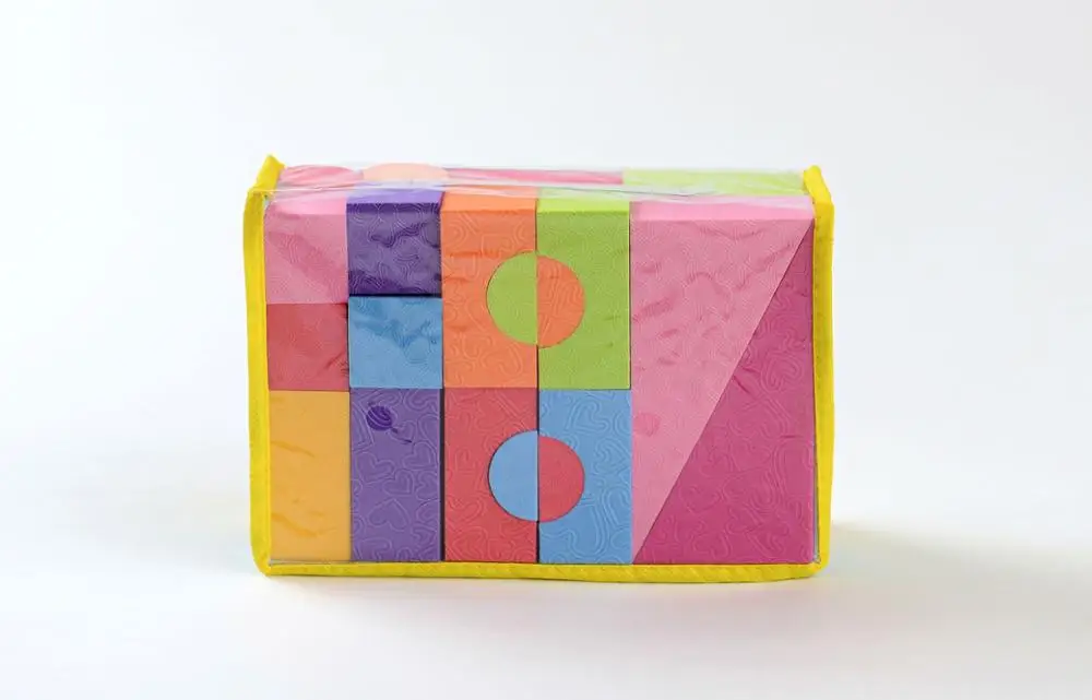 От 1 до 3 детские цветные блоки, подбор сортировка, EVA безопасная развивающая игрушка, геометрическая форма, тренировочная коробка, детские строительные блоки - Цвет: 25 pcs