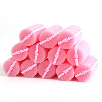 

12pcs/set Soft Magic Sponge Foam Cushion Hair Rollers Styling Pink Curlers Hairstyle Design Salon or Home Use Hairdressing Tool