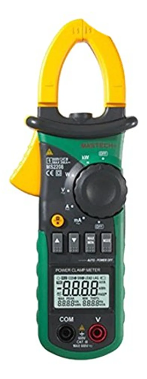 

Hot MATECH MS2208 Harmonic Power Clamp Meter Tester Multimeter Trms Voltage Current Power Phase Angle Test