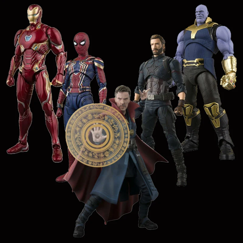 

New Avengers Infinity War Black Widow Thanos Iron Man SpiderMan toys figure Doctor Strange Captain America Action Figure