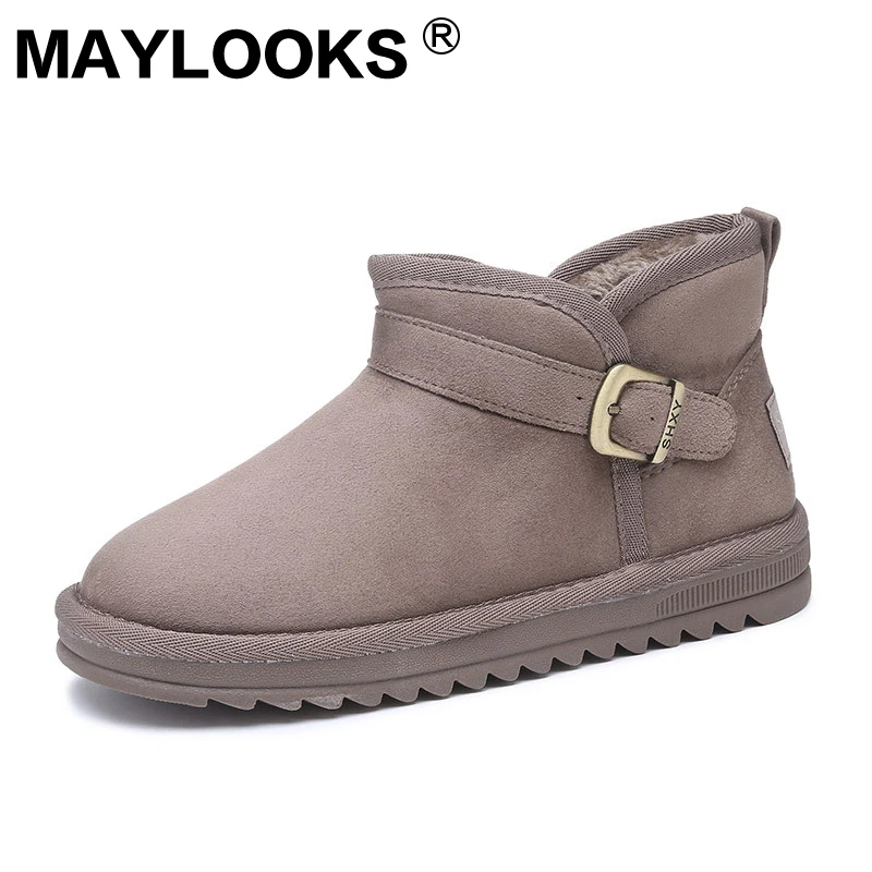 

Cotton shoes women's winter warm plus velvet short tube student shoes M-331