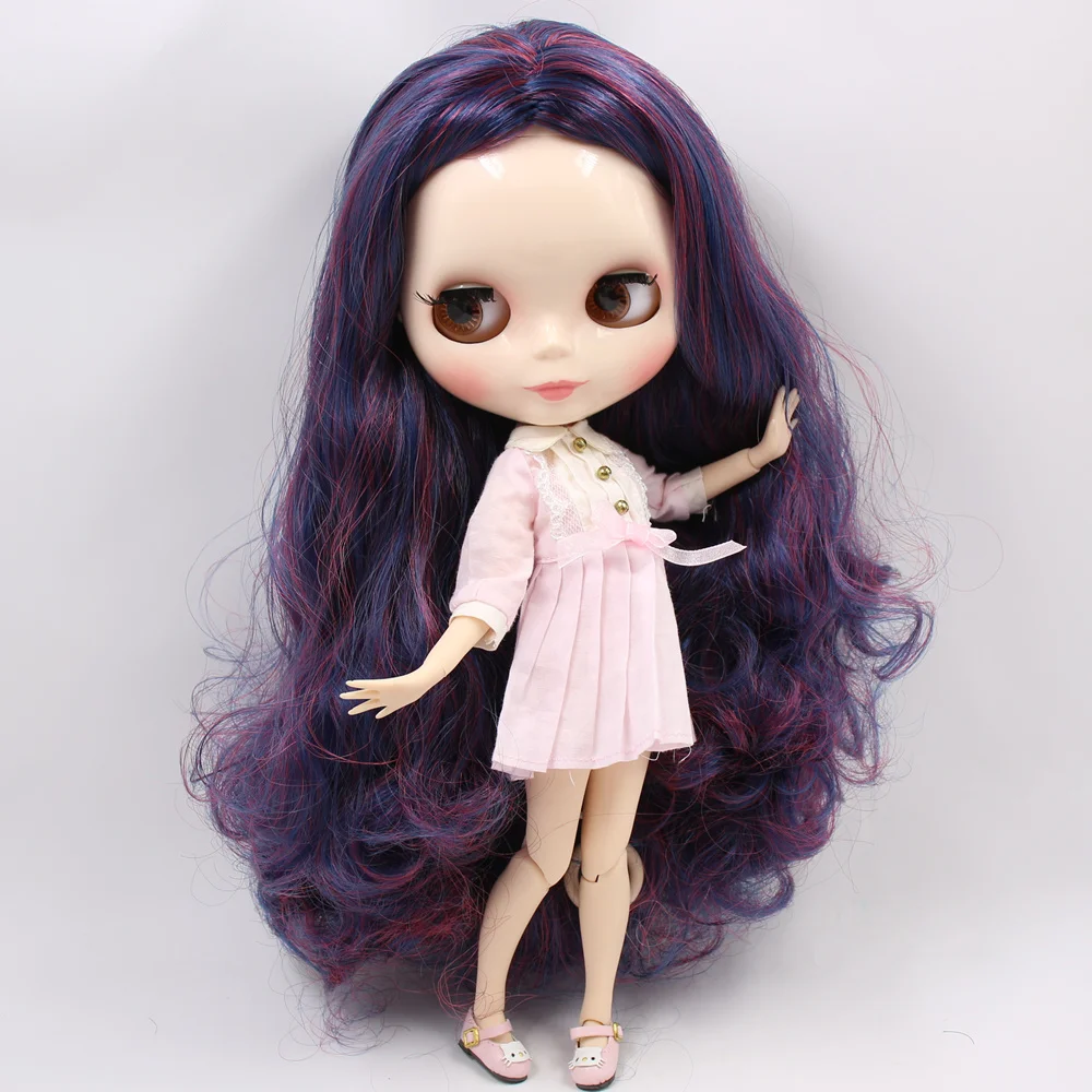 ICY Nude Blyth изготовленная на заказ кукла No. BL6221/12532 синий микс красные волосы 1/6 bjd pullip