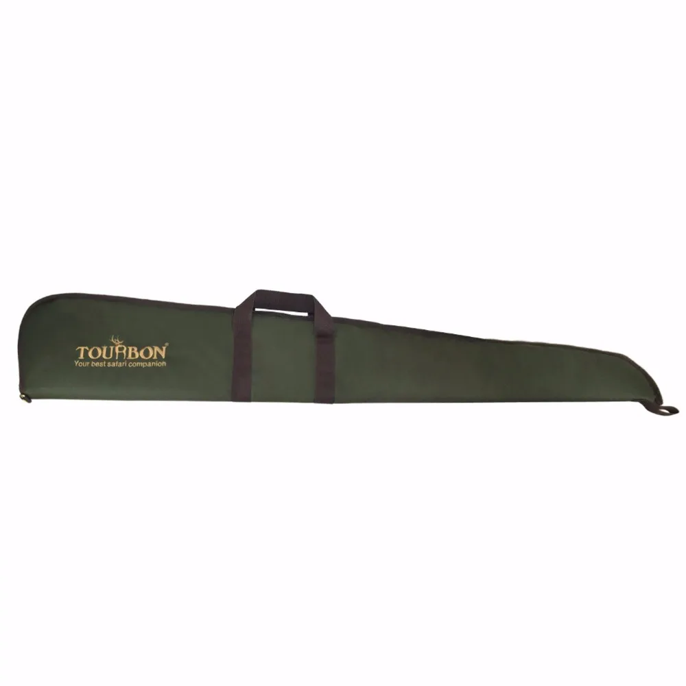Tourbon Hunting Tactical Shotgun Case Gun Bag Range Protection Slip Padded Carrier 128CM Green Nylon Gun Accessories tourbon tactical universal gun case hunting gun storage rifle shotgun carrier with lock gun accessories
