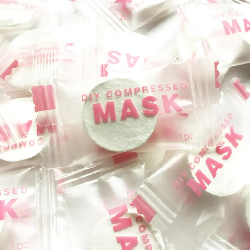 

Compressed Mask DIY Spunlace Cotton Facial Mask Natural Skin Care Compressed Face Mask Wrapped Mask for the Face