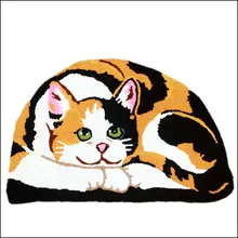 Дом дверь коврики с милым рисунком кота коврик Для детей Спальня коврик 80x60 см классические замшевые животного Ванная комната Ковер подарок