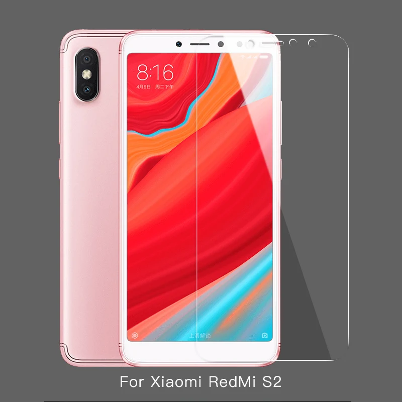 PZOZ для Xiaomi mi A2 Lite Red mi 5 Plus S2 3S 4X 4A 6A 6 Pro Note 5A 16gb 32gb прозрачная защитная пленка из закаленного стекла - Цвет: RedMi S2