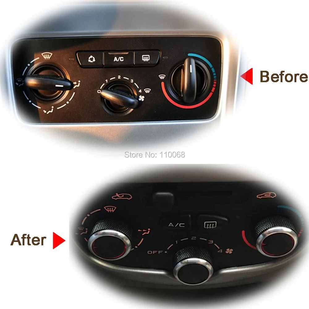 3PC/SET AC knob Switch For Peugeot 206 207 307 Air Conditioning Heat