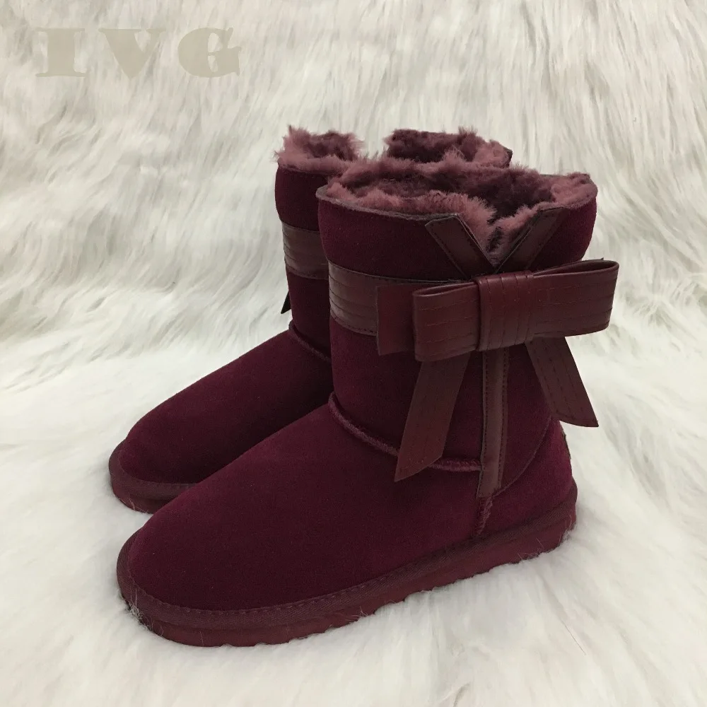 

Fashion Australian Boots Women Snow Boots Big Bow knot Winter Warm Outdoor Boots Shoes Ivg Plus Size EU43 44 45