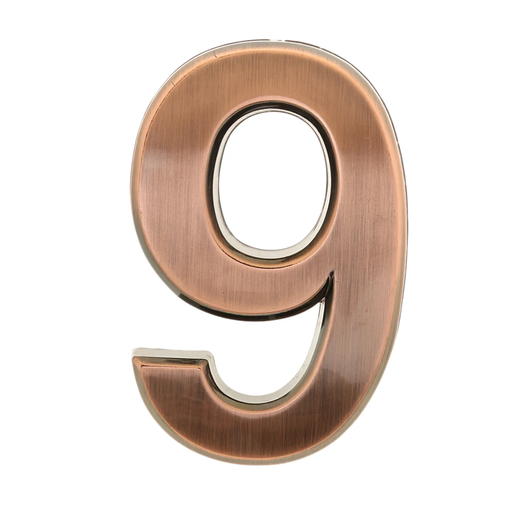 1 Set Bronze House Door Numbers Hotel Room Door Number Stickers Office Depart Address Number Plaques Wedding Party DIY Ornament 