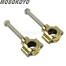 Медная Латунь " руль мотоцикла стояк 7/8" грубой работы бар крепление зажим для Harley Sportster XL883 XL1200 кафе гонщик