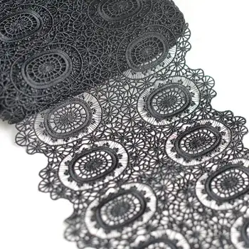 

Lace accessories Black water soluble embroidery lace DIy headgear accessories garment materials H037